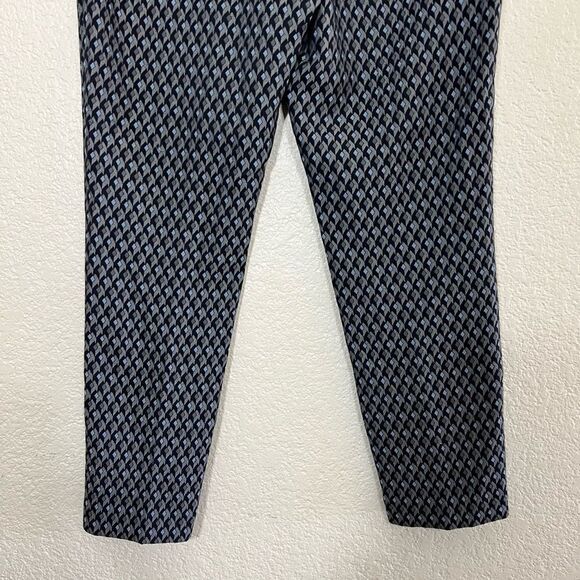 Theory Treeca 2 Dimensional Jacquard Slim Fit Cropped Trouser Pants Size 10 - Picture 13 of 15